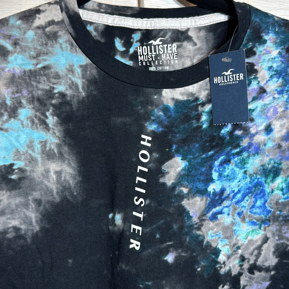 Hollister Must - Have Collection Blue Tie Dye Long Sleeve Size XS - Picture 3 of 7